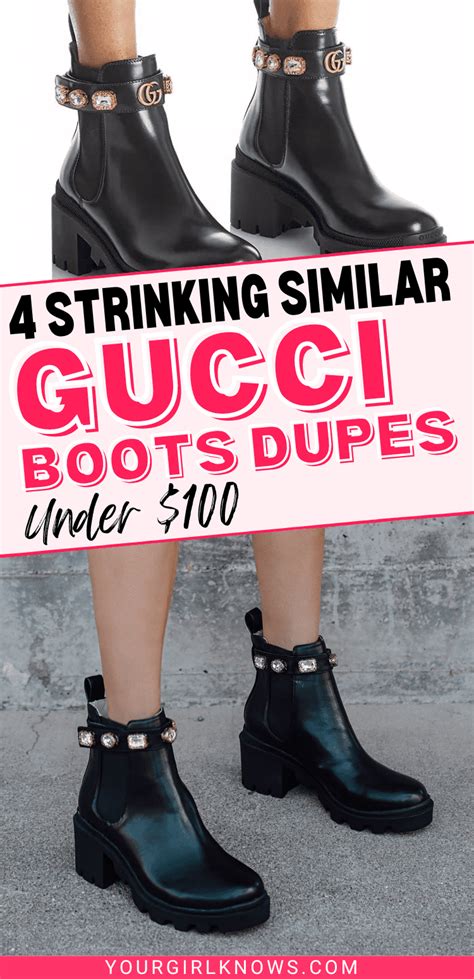 black gucci boots dupe